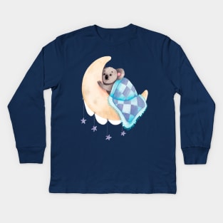 koala moon sleeping Kids Long Sleeve T-Shirt